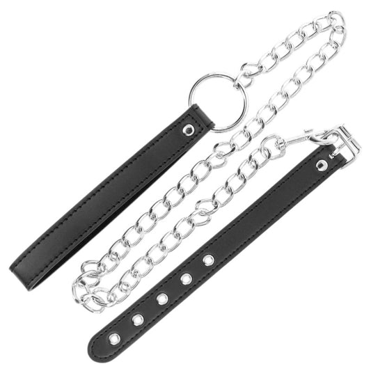 Anneau pénien cuir+chaîne métal – Kink