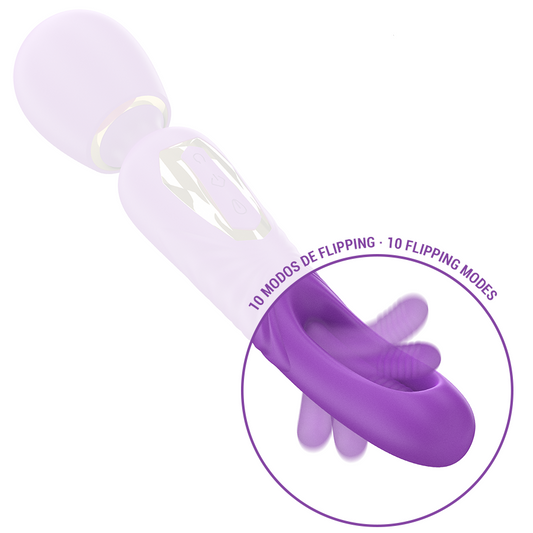 Baguette vibrante Christy avec langue tournante – Intense