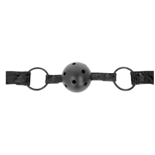 Gag boule diamant 4,5 cm sangle réglable 42-64,5 cm noir – Kink
