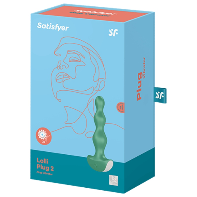 Plug anal vibrant sphérique Lolli Plug 2 vert – Satisfyer