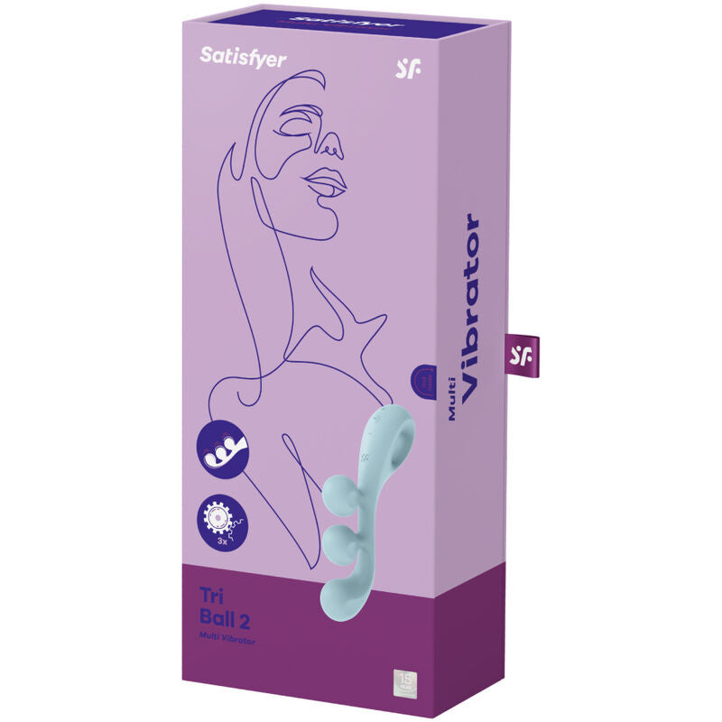 Vibromasseur multi Tri Ball bleu flexible – Satisfyer