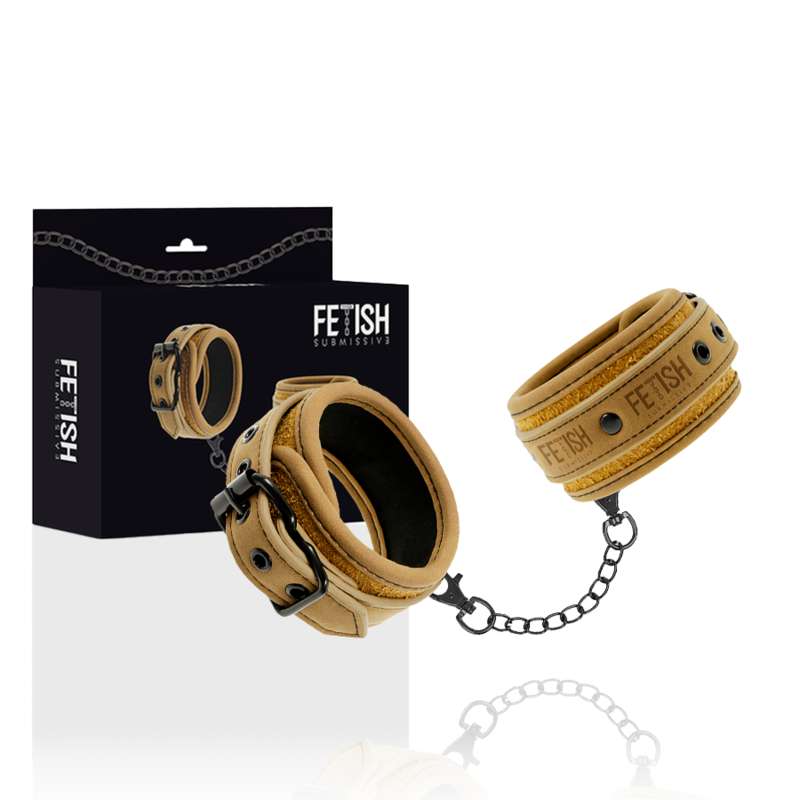 Menottes cuir vegan doublure néoprène – Fetish Submissive Origin