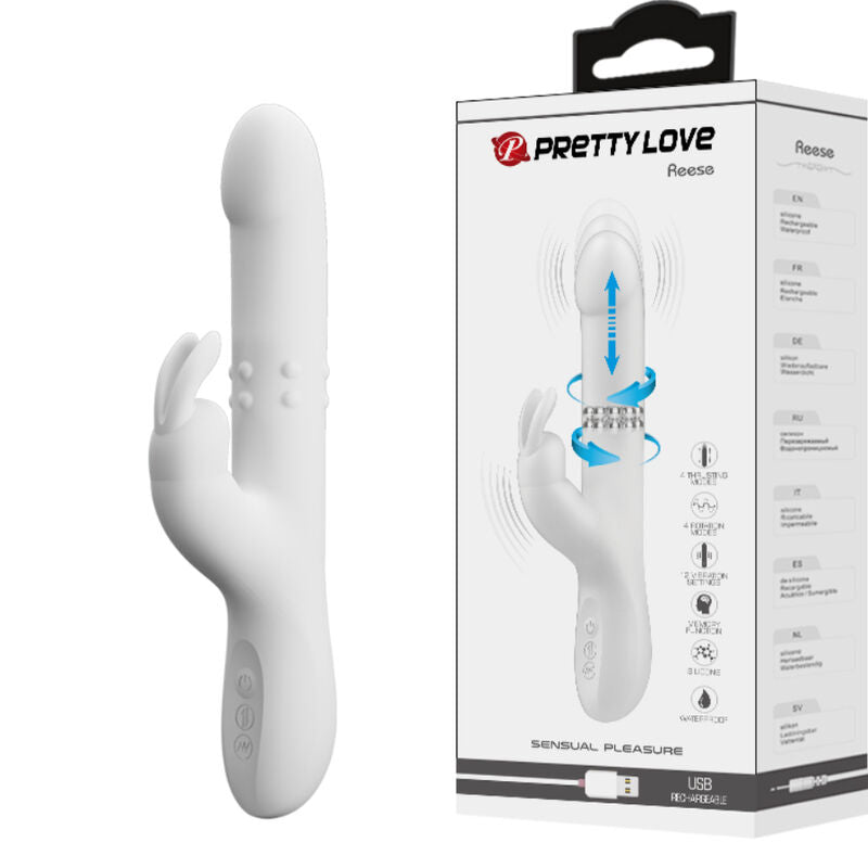 Vibromasseur Reese rabbit rotation cristal – Pretty Love