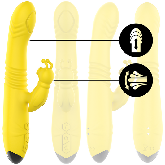 Vibromasseur Toky up&down léchage clitoris jaune – Intense