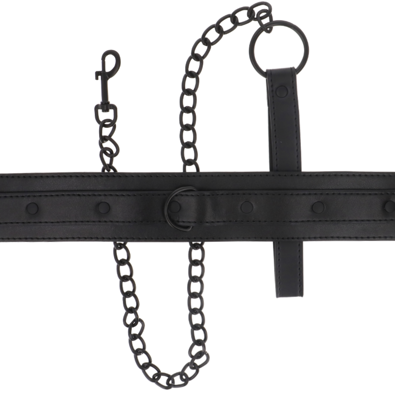 Collier cuir vegan réglable provocateur – Intense Fetish