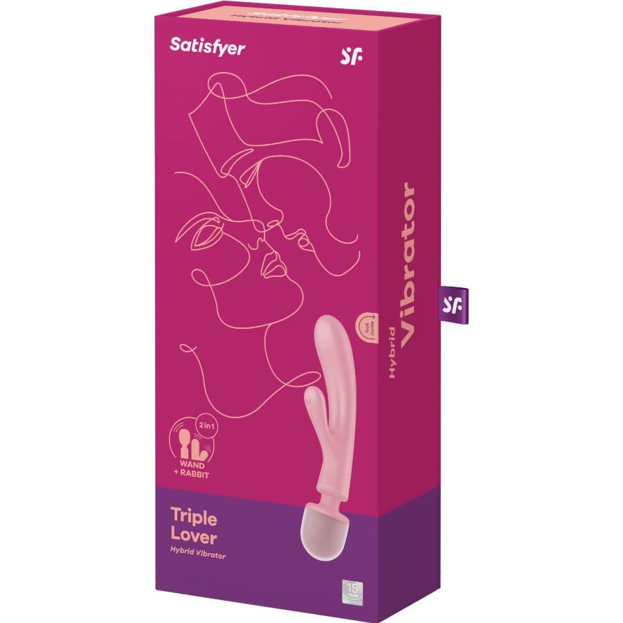 Vibromasseur rabbit 2-en-1 Triple Lover rose – Satisfyer