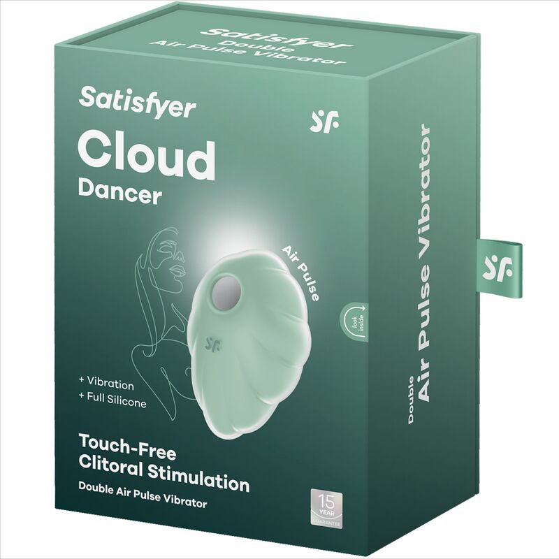 Vibromasseur Air Pulse romantique Cloud Dancer vert – Satisfyer