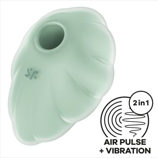 Vibromasseur Air Pulse romantique Cloud Dancer vert – Satisfyer