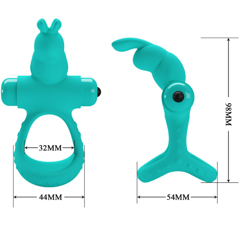 Figgy anneau vibrateur lapin vert 10 fonctions silicone – Pretty Love