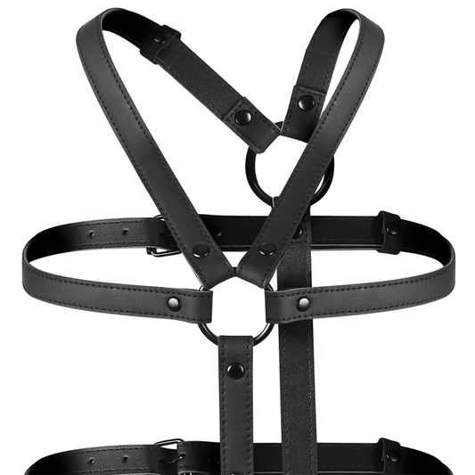 Harnais réglable torse/bras cuir vegan – Fetish Submissive