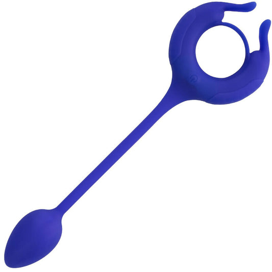 Anneau pénien lesté Admiral bleu 10 vibrations rechargeable – CalExotics