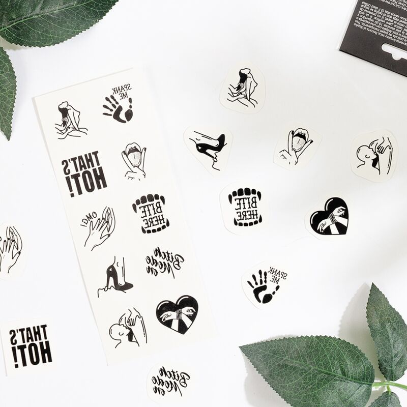 Ensemble 10 tatouages temporaires kinky collection – Secret Play