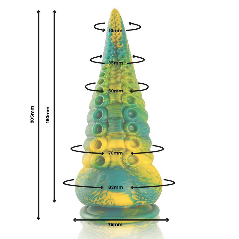 Gode tentacule Cetus vert grande taille 20,5 cm – Epic Cybersilicock