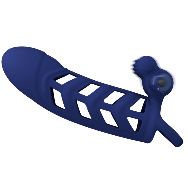 Altaf anneau vibrateur gaine silicone bleu 10 fonctions – Pretty Love