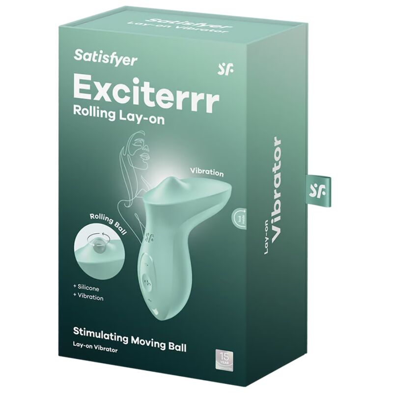 Vibromasseur clitoridien Exciterrr menthe bille roulante – Satisfyer