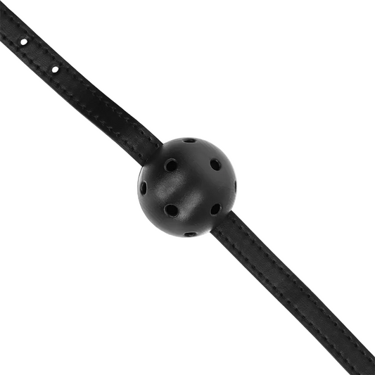 Gag boule respirante Simplicity noire 4,5 cm sangle 62 cm – Kink