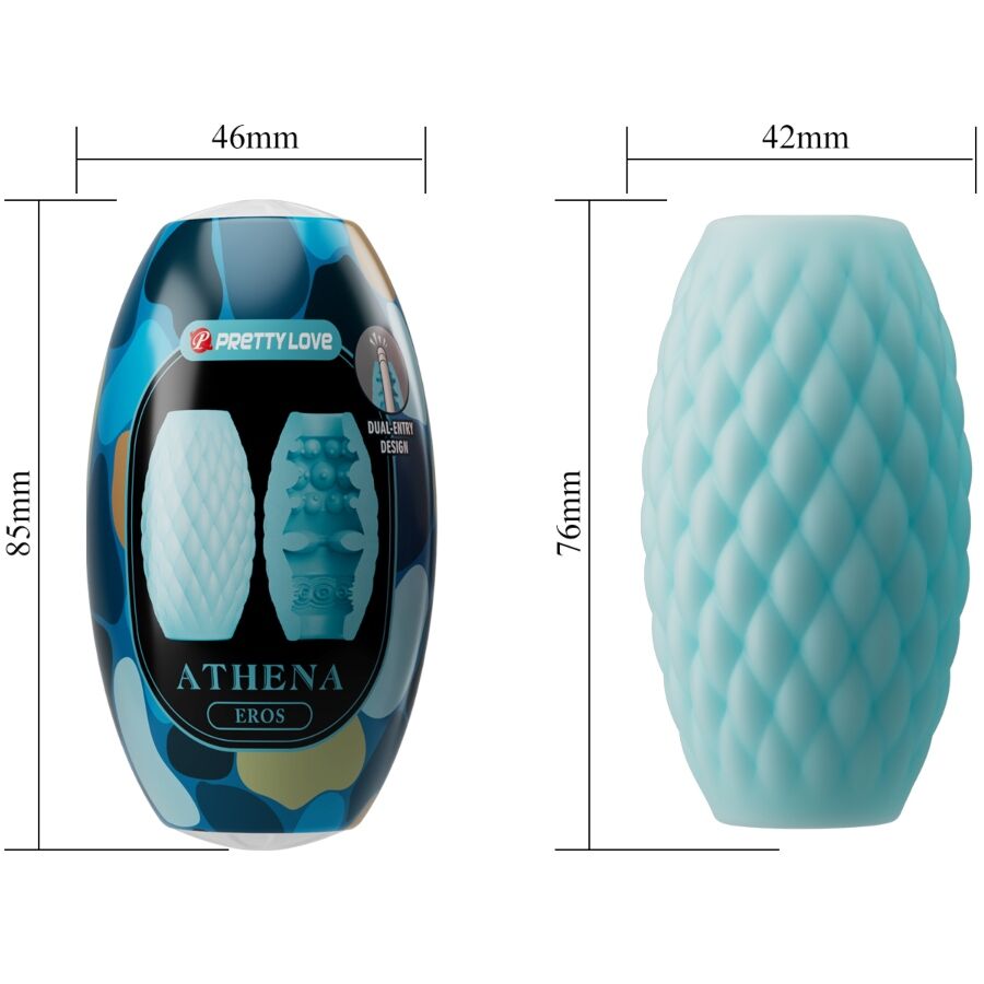 Masturbateur double entrée Athena Eros bleu ciel – Pretty Love