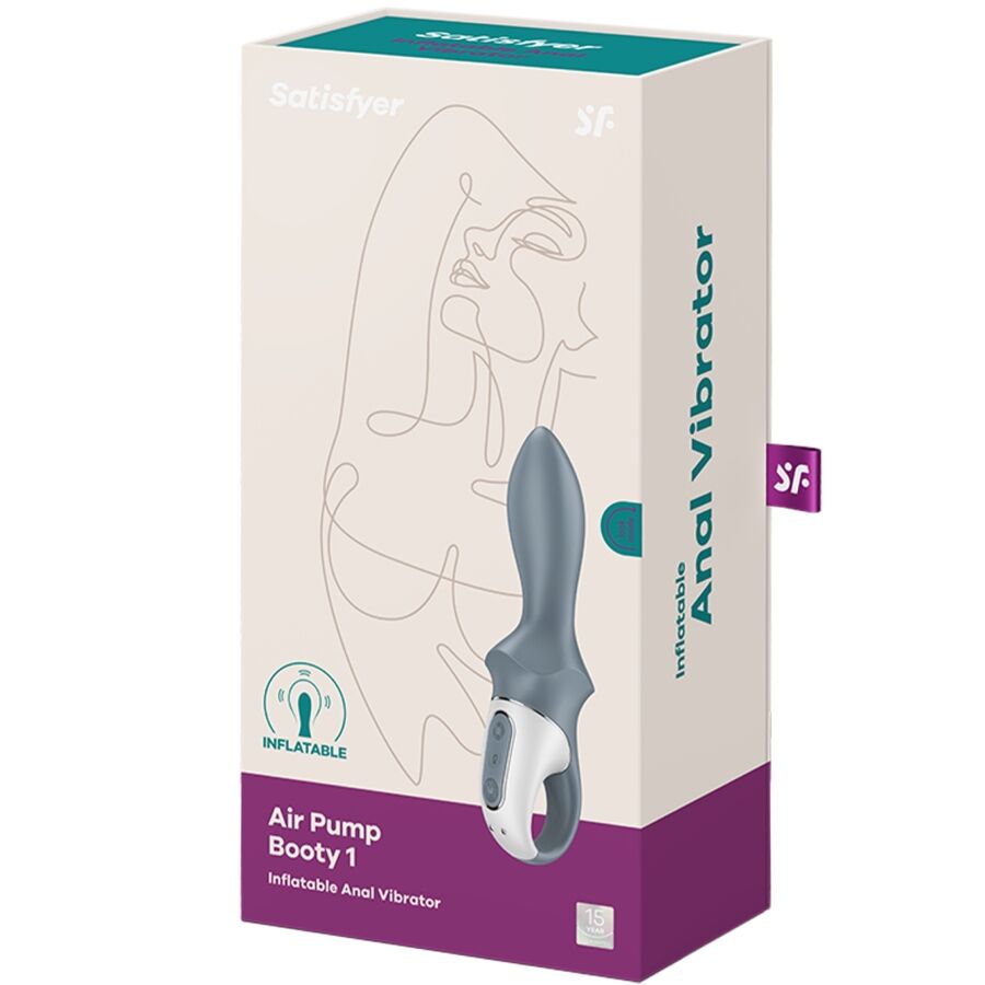 Vibromasseur anal gonflable Air Pump Booty 1 gris – Satisfyer