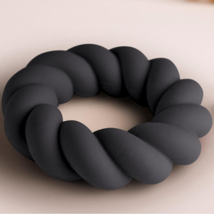 Cockring silicone Twist noir – Rocks-Off