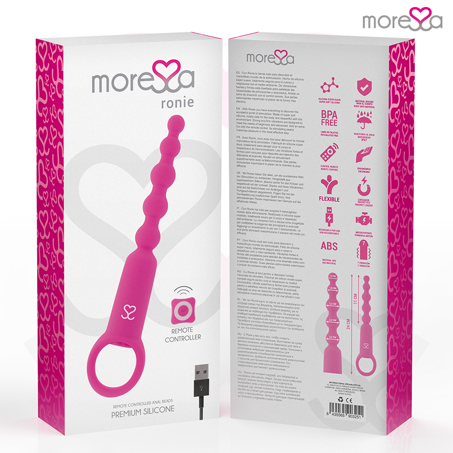 Perles anales Ronie télécommande rose – Moressa