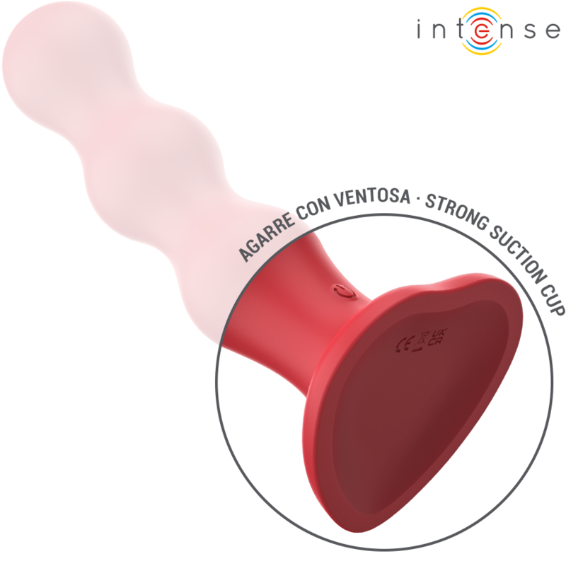 Vibromasseur texturé Cody rouge télécommandé – Intense