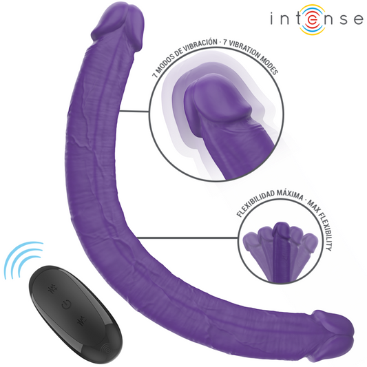 Gode double stimulateur Gunter violet télécommandé – Intense