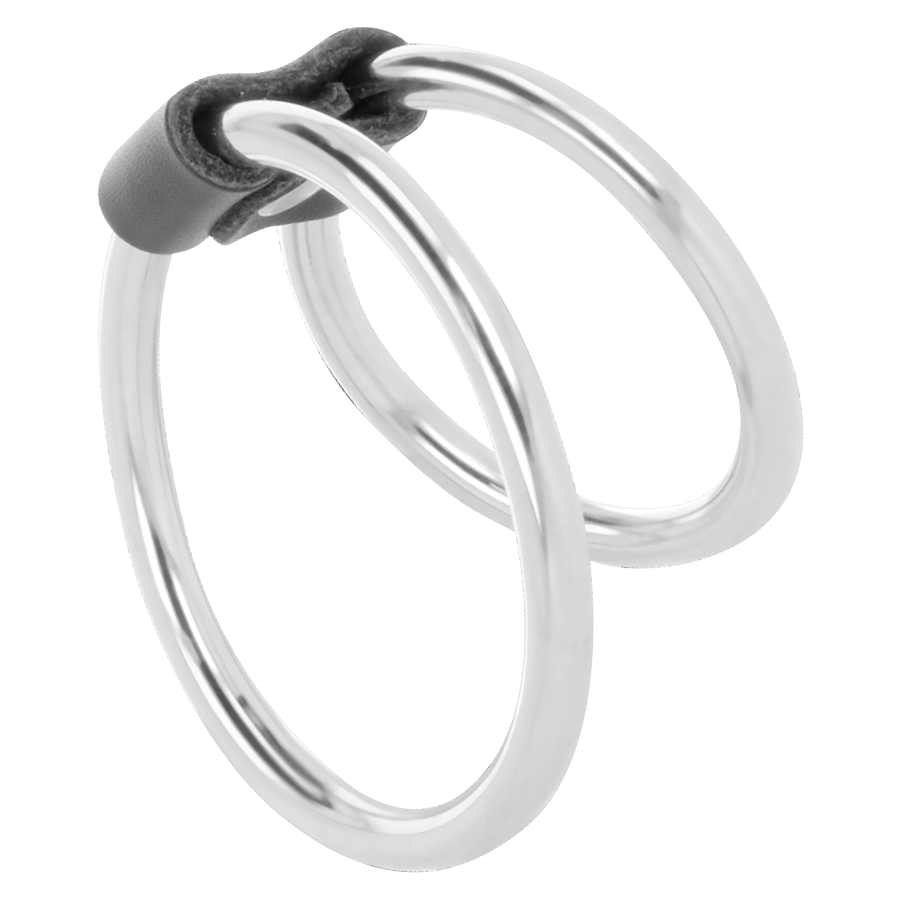 Double anneau pénien métal sans nickel – Darkness BDSM
