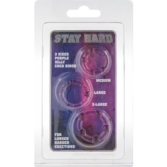 Kit 3 anneaux pénis lilas – Seven Creations