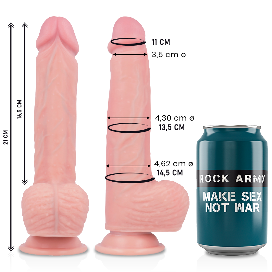 Gode réaliste Spitfire silicone liquide premium 21 cm – RockArmy