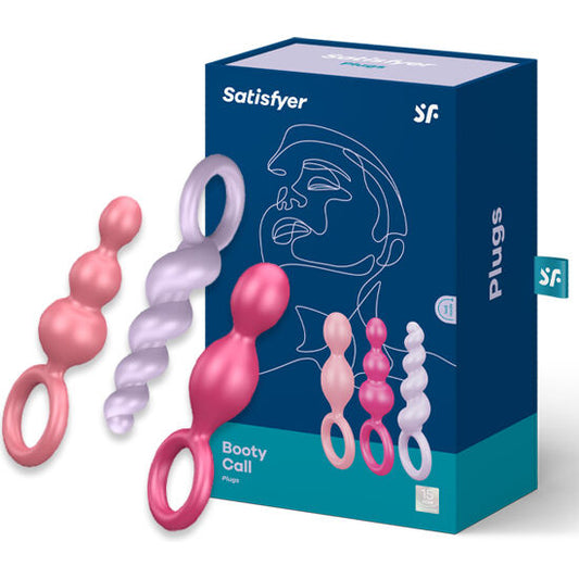 Jeu Bouchons Anal 3 Pièces Tricolore – Satisfyer