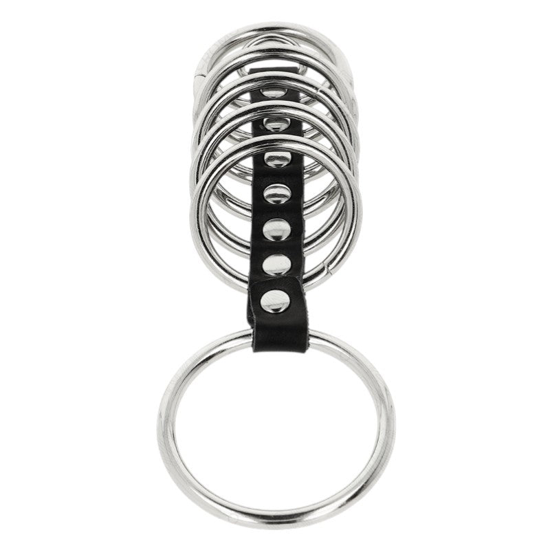 Anneau pénien 7 tailles métal+cuir – Kink