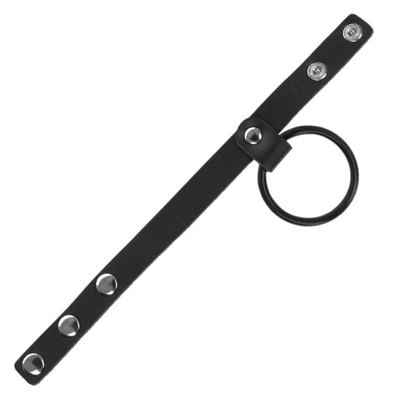 Anneau pénien silicone+séparateur testicules cuir – Kink