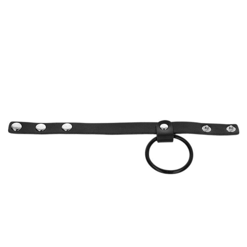 Anneau pénien silicone+séparateur testicules cuir – Kink