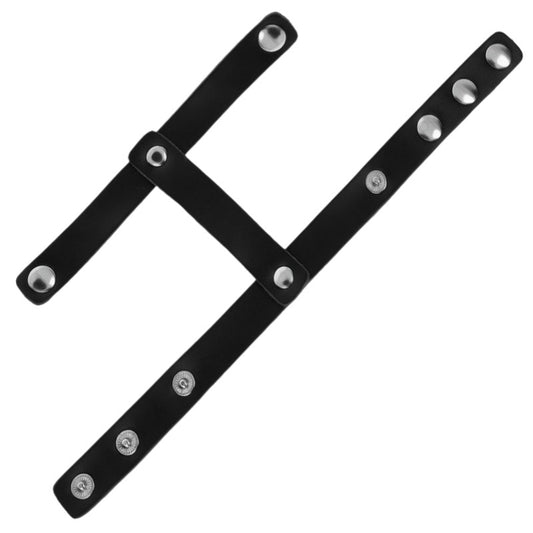 Anneau pénien cuir réglable + diviseur testicules – Kink