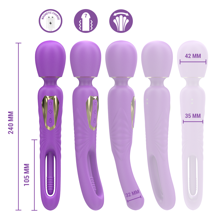 Baguette vibrante Christy avec langue tournante – Intense