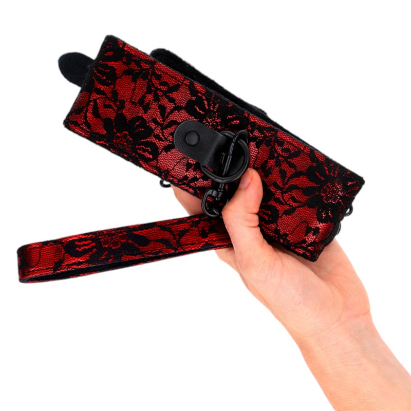 Collier dentelle cuir véritable 44x5,5 cm + ceinture 105 cm – Kink