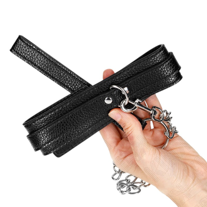 Collier motif serpent + laisse 65 cm – Kink