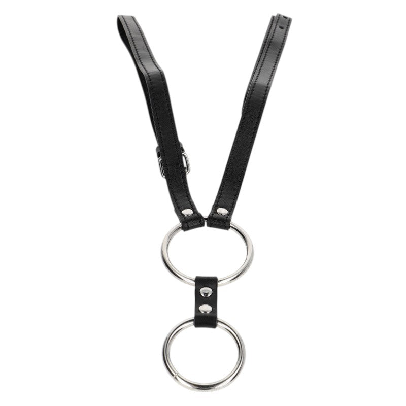 Double cockring métal+ceinture cuir – Kink