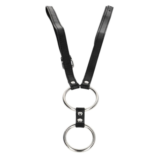Double cockring métal+ceinture cuir – Kink