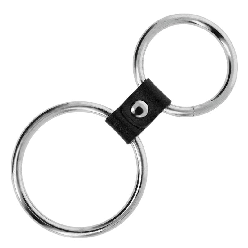 Double cockring métal+sangle cuir Kink Modèle 1 – Kink