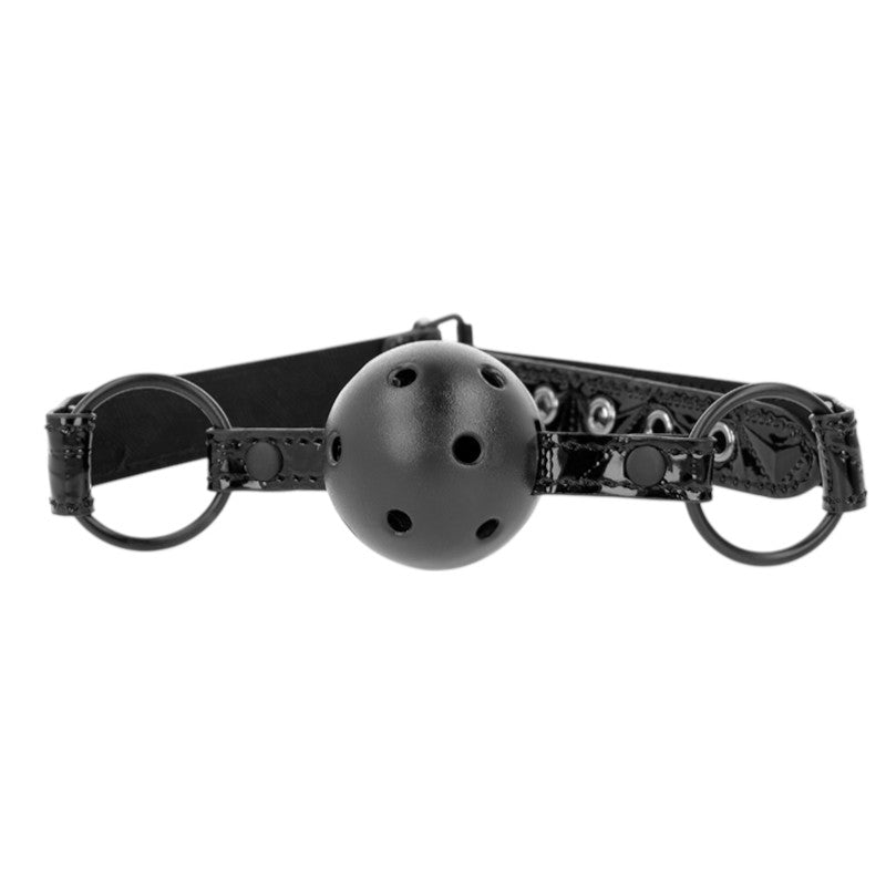 Gag boule diamant 4,5 cm sangle réglable 42-64,5 cm noir – Kink