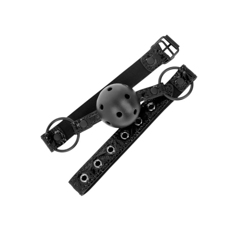 Gag boule diamant 4,5 cm sangle réglable 42-64,5 cm noir – Kink