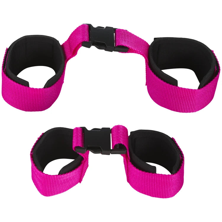 Kit bondage poignets fourrure rose verrouillage rapide – Fetish Fantasy