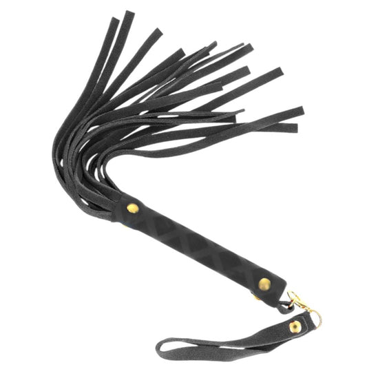 Mini fouet daim noir 30 cm – Kink
