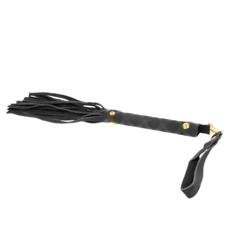 Mini fouet daim noir 30 cm – Kink