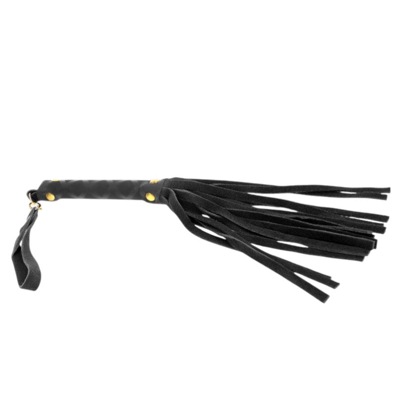 Mini fouet daim noir 30 cm – Kink