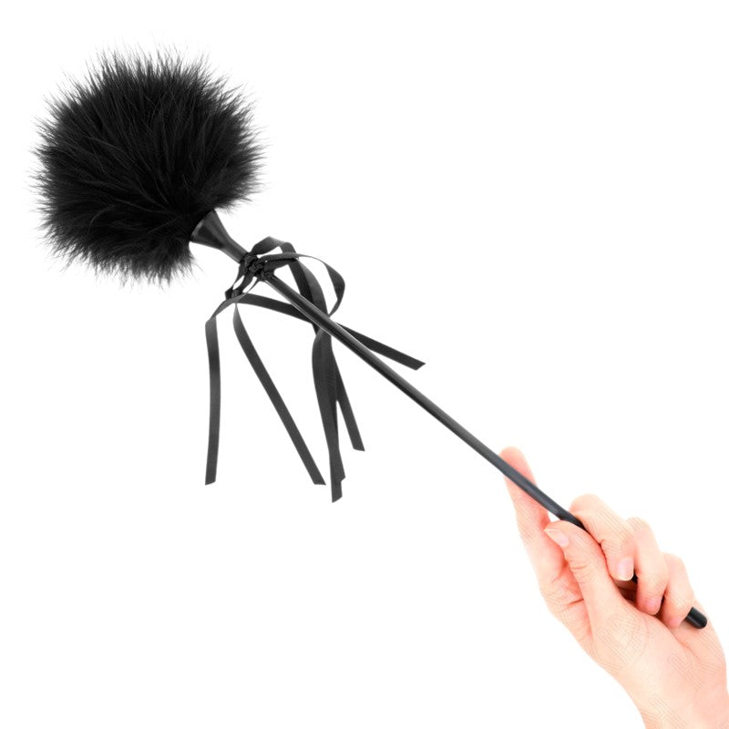 Plumeaux chachouillés nœud 35 cm – Kink