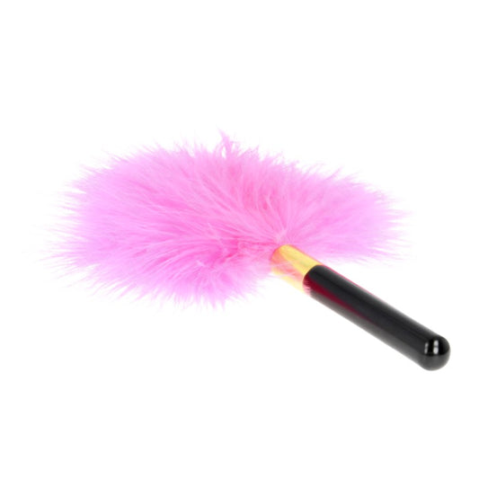 Plumeaux tickle métal doré fuchsia 18 cm – Kink