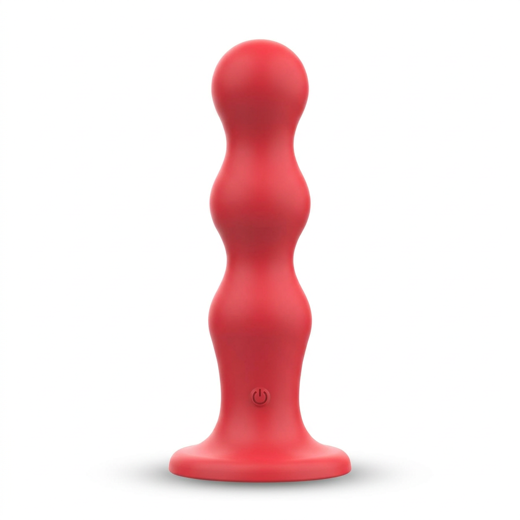 Vibromasseur texturé Cody rouge télécommandé – Intense