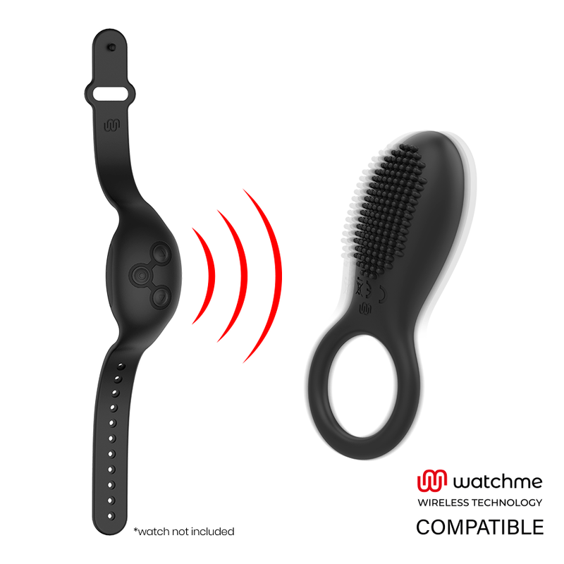 Anneau pénien Tino stimulateur clitoris WatchMe noir – Mr Boss